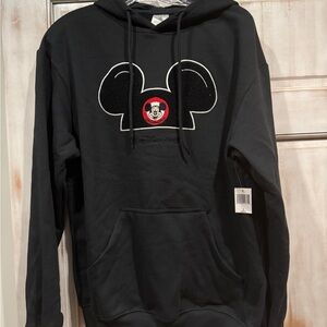 Disney World Black Mickey Mouse Ear Hat Hoodie Small